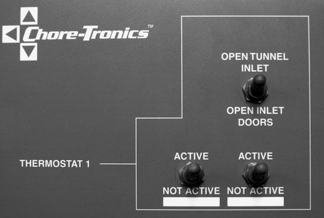 Introduction to Control Danger! Never place all of the Toggle Switches associated with any one Thermostat in the "Not Active" position.
