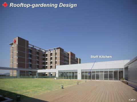 environment. Fig.46 Rooftop-gardening Here I am presenting green planting on roof area.