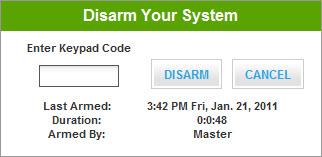 Security See the overall status of your security system. 3 5 4 To arm a disarmed system:.