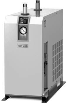 Refrigerated ir ryer Series Standard Specifications Symbol Refrigerated air dryer uto drain onstruction (ir/refrigerant ircuit) Standard inlet air temperature Specifications 22 37 55 75 Fluid