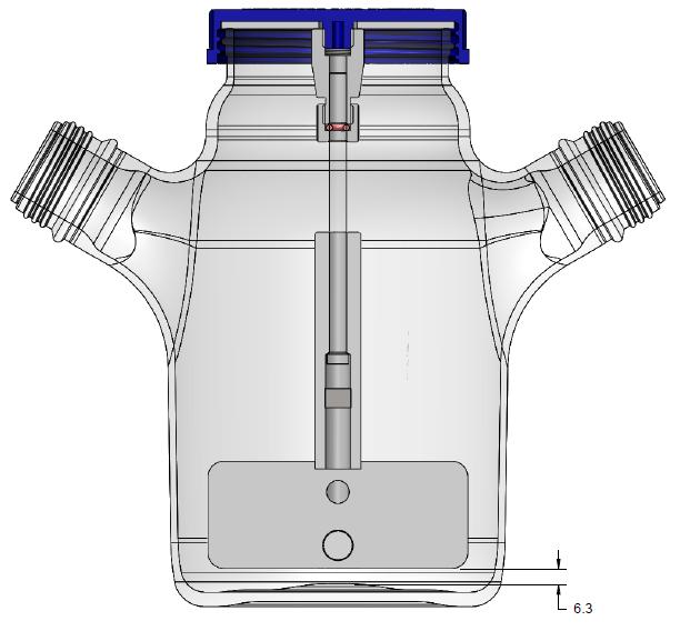 Internal Cap Assembly (refer to Figures 2, 3, 4): Place the white silicone gasket in the inside of the center screw cap and thread the compression fitting body on to the cap stud.