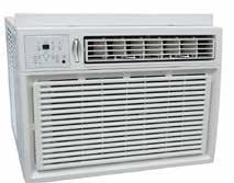 Cooling 12,000 to 15,000 BTUH RADS-121P full feature remote and auto restart Easy-access, slide-out, washable filter Energy saver mode, 24-hour on/off timer, dehumidification and auto modes minal