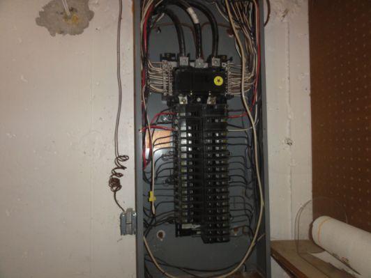 in front of them for service. Also, they should have a main disconnect, and each circuit within the panel should be clearly labeled.