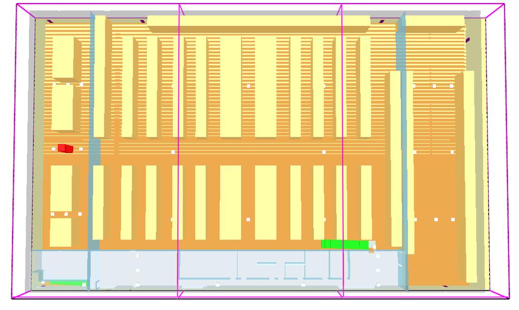 Fire Dynamics Simulator Analysis Figure 8-1: Plan view of the retail warehouse Figure 8-2: Elevation view of the retail warehouse 8.