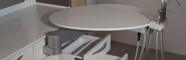 DESIGN Rear station with its egg shaped working surface is carefully