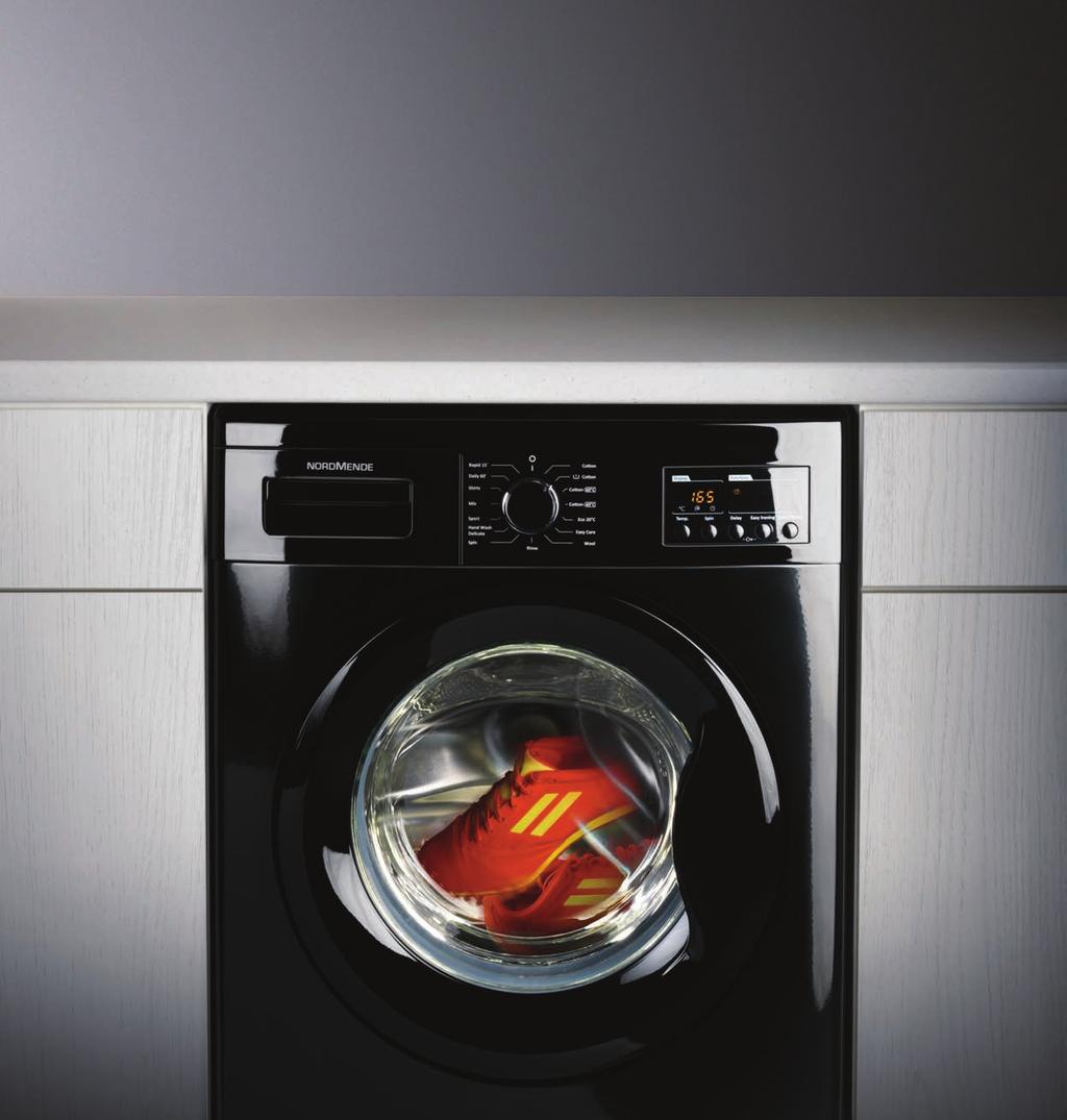 Up to speed. 7KG WASHING MACHINE WM1276BL 7kg Capacity, Max Spin Speed 1200rpm, 15 Programmes, Eco Logic System, A++ Energy Rating, TMV: 389. Find out more on page 27 or visit www.nordmende.co.uk The intelligent choice for smart living.