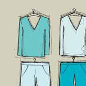 The idea is to hang the garments on top of each other in the same way they would be worn: i.e. shirts under jackets.