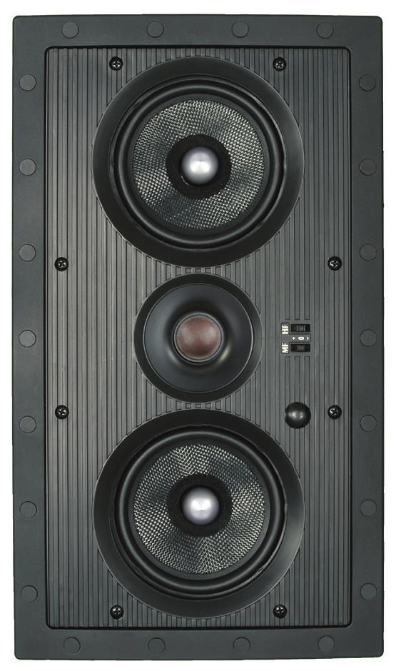 Sensitivity: 90dB 1 watt / 1 meter Tweeter: 1" Tetoron soft dome pivoting Impedance: 8 ohms nominal Woven Kevlar woofers with butyl rubber surrounds Baffle mounted mid & high frequency acoustic