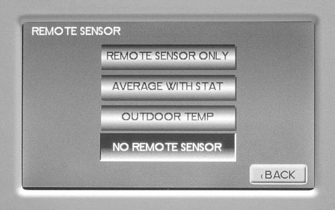 INSTRUCTION GUIDE: COLOR TOUCHSCREEN COMMUNICATING THERMOSTAT Differential Remote Sensor This adjustment will vary the number of degrees, from the set point, before a call for heating or cooling is