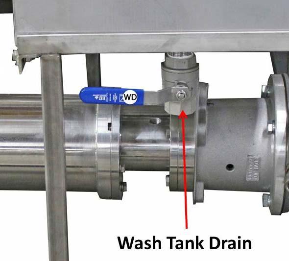 1 under each pre filter canister 1 on the side of each pre filter canister The wash tank drain is provided with a 1 stainless steel ball valve.