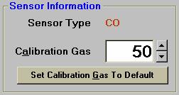 Calibration values shown in the calibration value table must match those appearing on the calibration gas cylinder that will be used to calibrate the Toxi Vision.