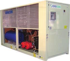 RAE 1352 F.K + MV AIR R-407C FC Series RAE... F.K Cooling capacity from 77 to 289 kw - 2 circuits The air cooled chillers of RAE... F.K series, are designed for outdoor installation and are particularly suitable for air conditioning systems, in residential and commercial applications.