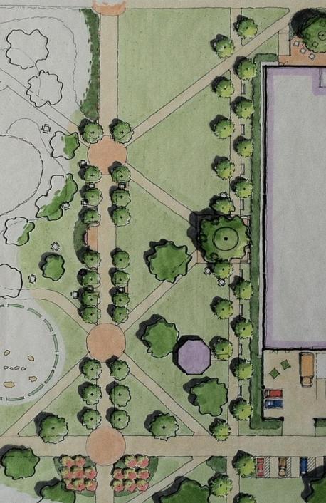 Botanical Gardens: The Plan Enhanced primary circulation Opened-up access to each side Enhanced memorial moment Reorganized seating Preston Street Library Walk Coffee Shop