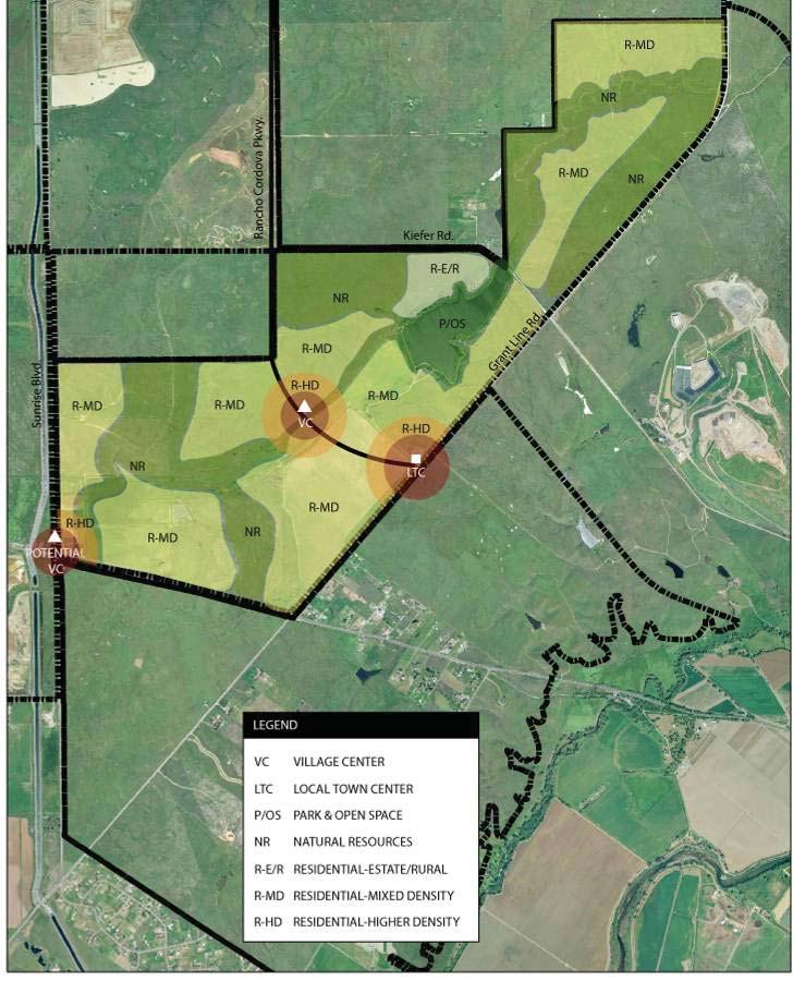 NOT TO SCALE SOURCE: City of Rancho Cordova, 2006; and ESA, 2009 Arboretum Project