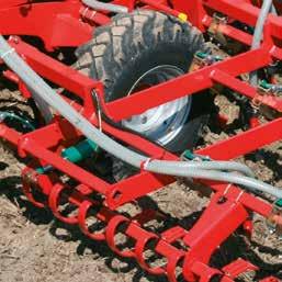 The large diameter wheels of the ts-drill run smoothly and effortlessly, a tyre pressure of around one bar ensures that the "footprint" of