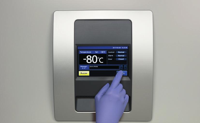 Meeting your freezer storage needs ENHANCED USE & INTELLIGENT SECURIT LCD touch panel (MDFDU502VXPE and MDFDU702VXPE) The freezers are managed and monitored by an integrated microprocessor controller