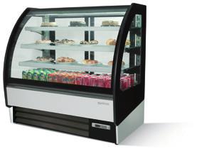 DISPLAY CASES DISPLAY CASES - DELI / PASTRY CURVED GLASS ETL LISTED TO UL471 standard and santiation classified