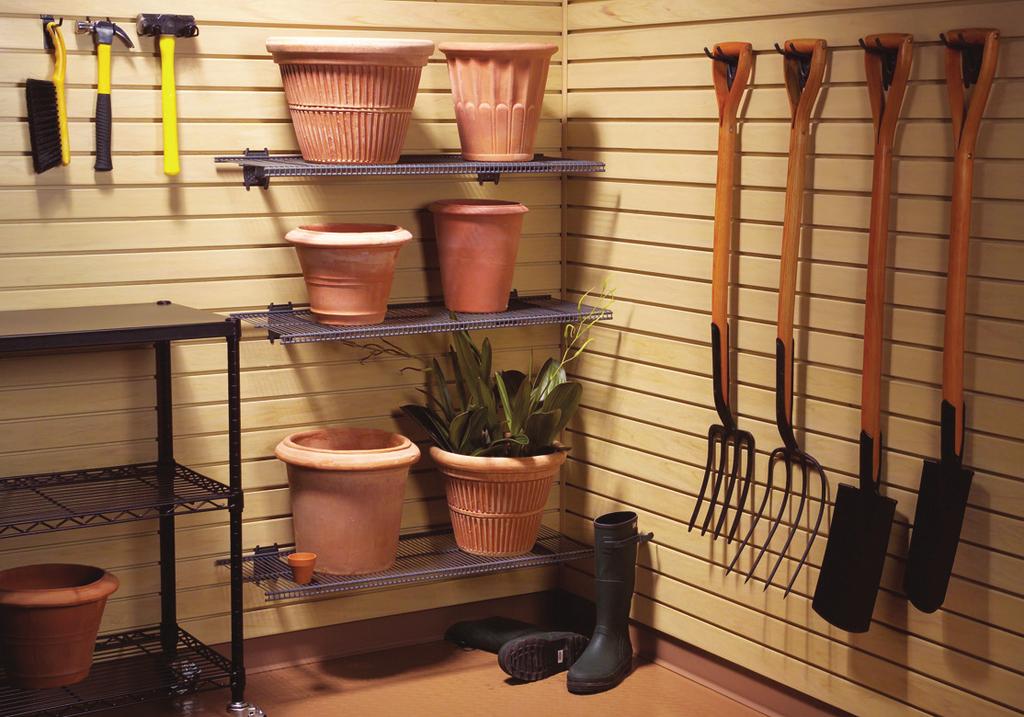 Tools for Garage, Home and Yard Yard and garden tools Rakes, shovels, hoses and other yard items tend to occupy the walls and corners of our