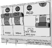 Checking electrics Actions to take if switches trip off If an RCD trips In the event of a Miniature Circuit Breaker (MCB) or Residual Current Device (RCD) tripping due to a fault the following action