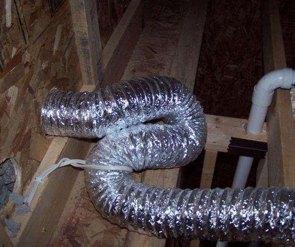 2.2 No excessive coiled or looped flexible ductwork.