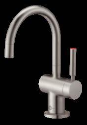 Tap mounted on either the kitchen work surface or sink.