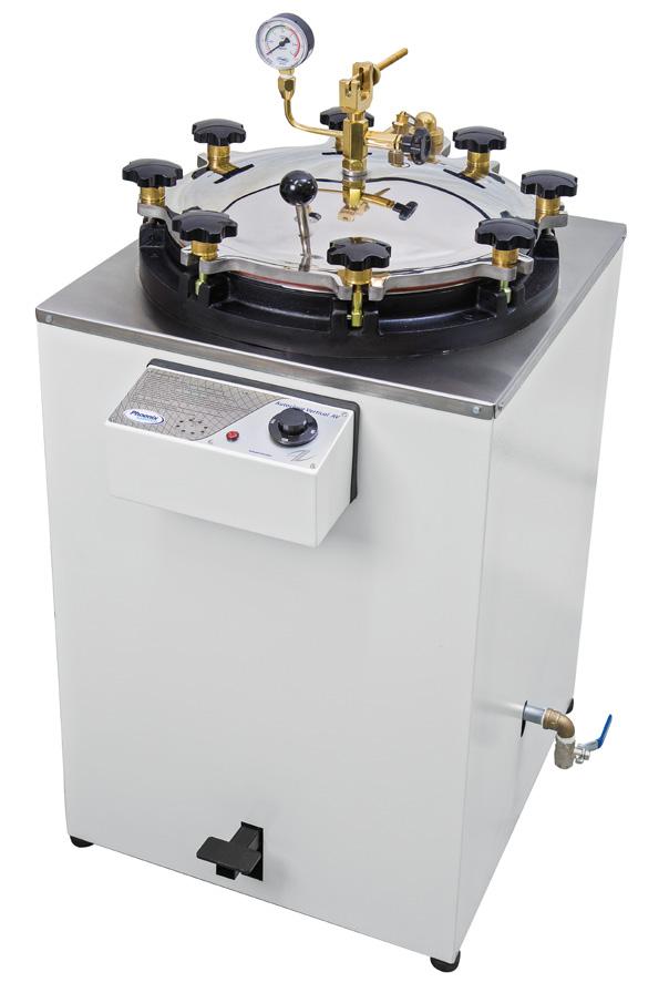 VERTICAL AUTOCLAVE Analog equipment traditionally used f sterilizing materials and various utensils in chemical, pharmaceutical, and industrial labaties. Comply with regulaty standards NR-13 and ASME.