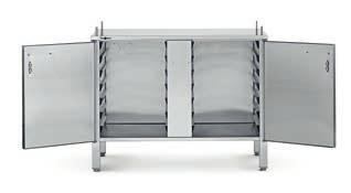 3251551 Appliance stand, fully enclosed with double doors, 14 pairs of shelf rails 6.10 / 10.10 6.20 / 10.