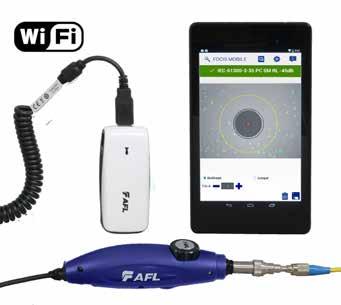 FOCIS WiFi PRO Fiber Optic Connector Inspection System Features Automatic analysis of fiber connector integrity IEC 61300-3-35, AT&T TP-76461 and user-defined pass/fail criteria Full pass/fail