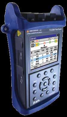 FLX380-30x FlexTester OTDR Features 3rd generation hand-held, all-in-one OTDR, Source, Power Meter, VFL Icon-based LinkMap display with pass/fail for easy network analysis Patented in- or