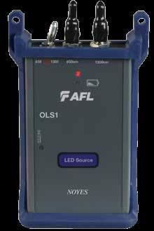 OLS1 LED Light Source The OLS1 LED light source is a cost-effective, rugged, handheld instrument designed for performing insertion loss measurements on fiber optic links when used with an optical