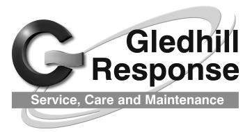 BREAKDOWN / SERVICE On expiry of your initial warranty period, Gledhill Response Limited would be pleased to provide further customer support with a range of services including: annual servicing and