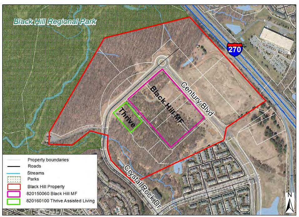 SECTION 1: SITE LOCATION AND ANALYSIS Location The Thrive Assisted Living Facility, Site Plan No. 820160100, approved by corrected resolution MCPB No.