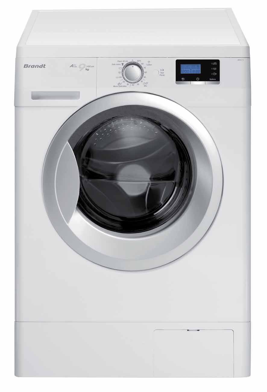 WASHING MACHINES Front-load Why choose a Brandt front loading washing machine 1 Save water and energy: Brandt washing machines are rated Class AA for energy and washing