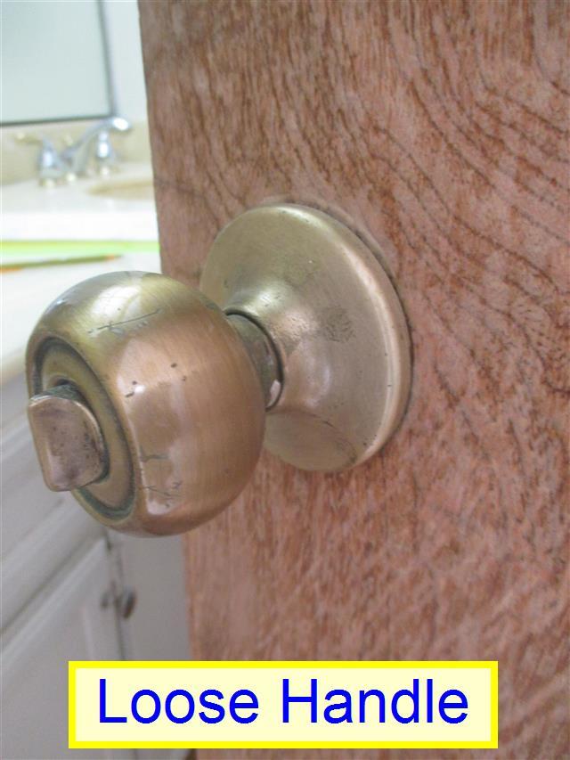 Loose Door Handle. The door knob was loose at time of inspection. It is recommended that this be repaired or replaced for proper working order. 5.2.