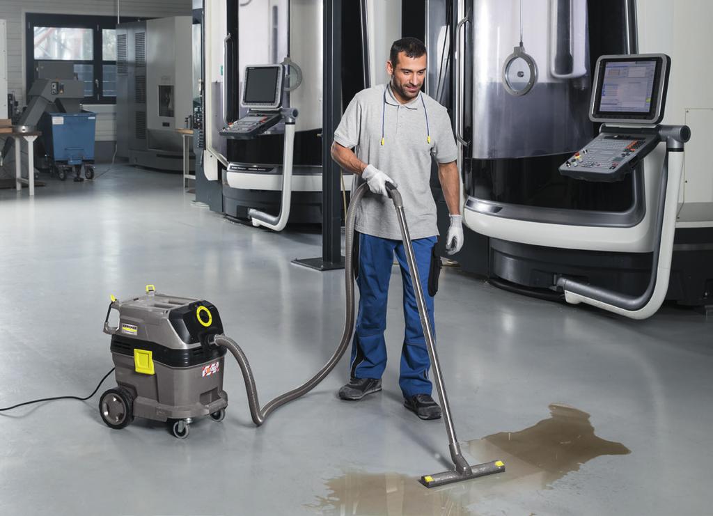 Perfectly equipped for construction sites In order to cope with the sometimes harsh environments on construction sites, our NT Tact vacuum cleaners now have robust, reinforced