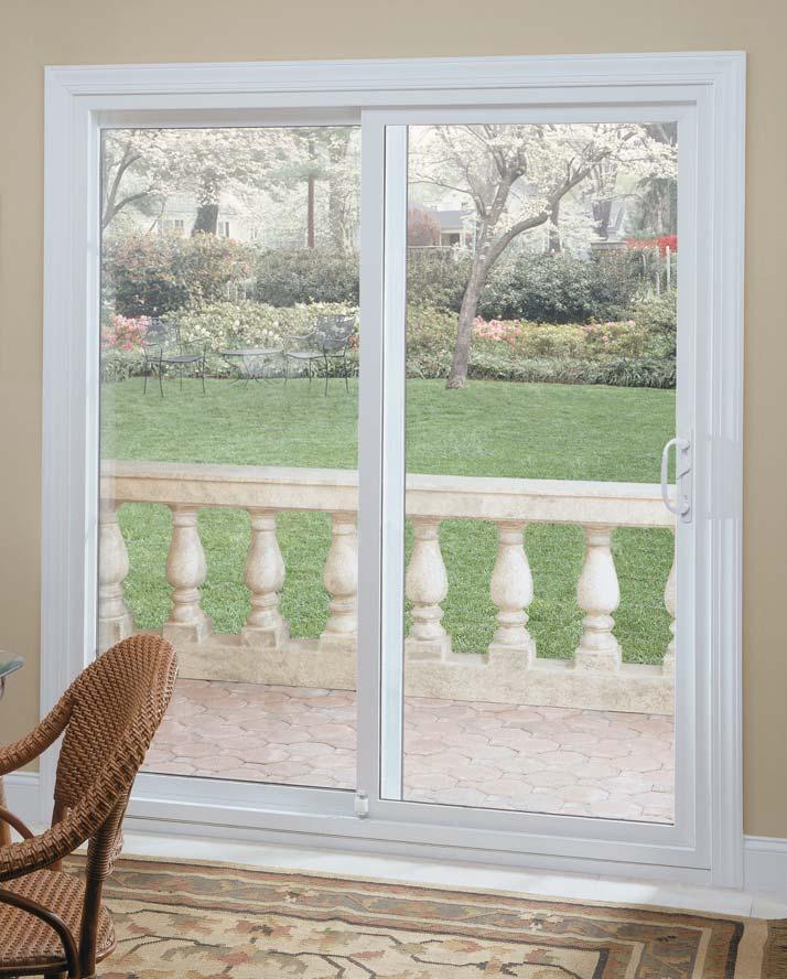 332 Vinyl Patio Door The Model 332 is stocked in many coastal stores with a number of enhanced features, including Energy Star compliant, tempered Low-E glass panels with Argon gas for enhanced