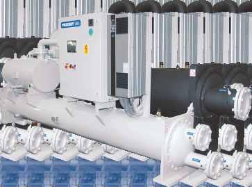 PRODIGY Water Cooled Screw Chillers KWI Series: Flooded Evaporator Screw Chillers with Variable Speed Drives Features & Benefits Kirloskar PRODIGY KWI series water cooled flooded screw compressor