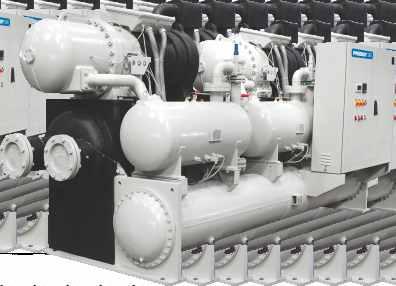 PRODIGY Water Cooled Screw Chillers KWK Series: Flooded Evaporator Screw Chillers Features & Benefits Kirloskar PRODIGY KWK series water cooled flooded screw compressor chillers are equipped with one