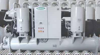 BRAVURA Water Cooled Screw Chillers KWF Series: Flooded Evaporator Screw Chillers Features & Benefits Kirloskar BRAVURA KWF series water cooled flooded screw compressor chillers are equipped with
