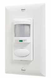 SENSOR SWITCH OCCUPANCY SUBSECTION SENSORS WALL SWITCH Decorator Sensors ENCLOSURE COVERAGE PATTERN WSD Wall Switch Decorator Lens detection up to 20 ft (6.10 m) up to 50 ft (15.