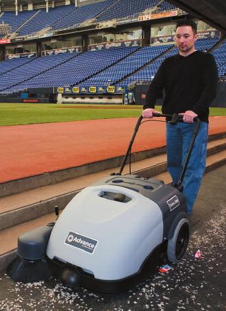 Sweepers Advance Sweepers: the Fast Track to a Clean Sweep From walk-behind to rider models, Advance sweepers provide superior cleaning results in a