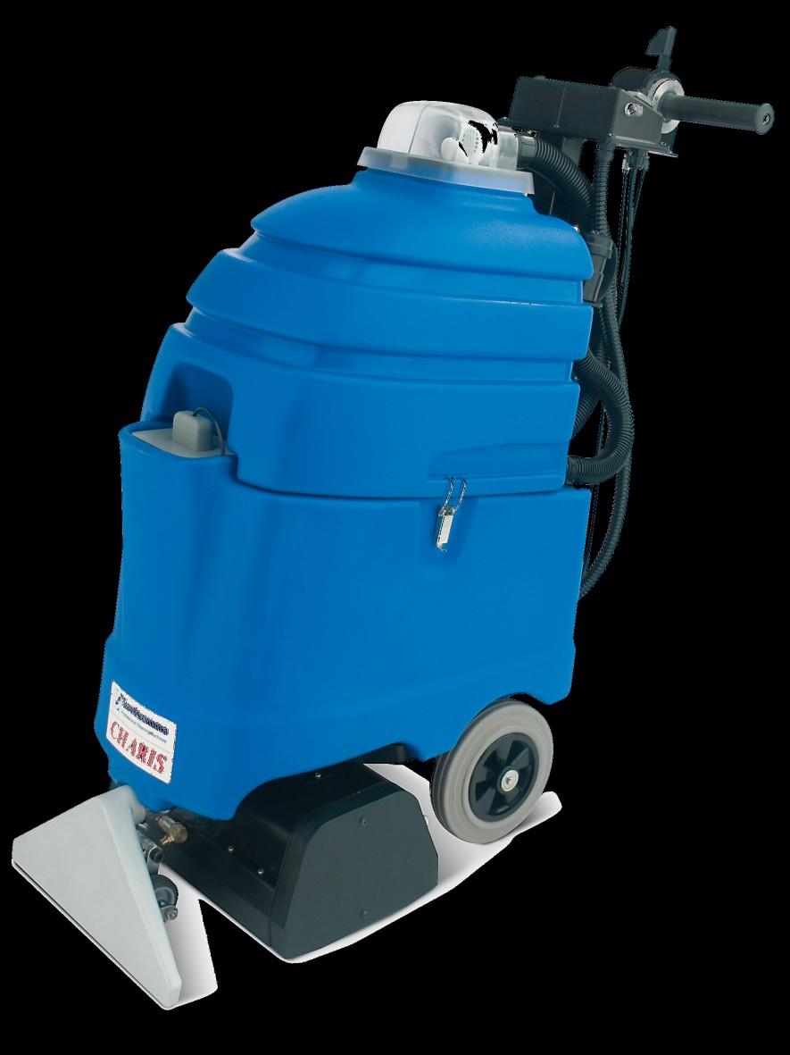 13 Self-contained machines Charis-DUAL is a patented self-contained machine for cleaning middle sized carpeted areas, with several innovative features.