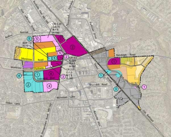 Key Recommendations Land Use and Zoning Promote the transformation of single use commercial shopping centers into mixed-use places along Rockville Pike (MD 355).