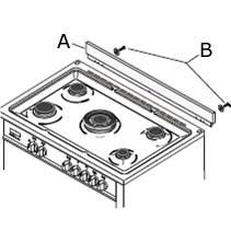 When in position check that the cooker is level by using a spirit level and adjust the 2 feet at the rear and the 2 feet at the front if necessary.