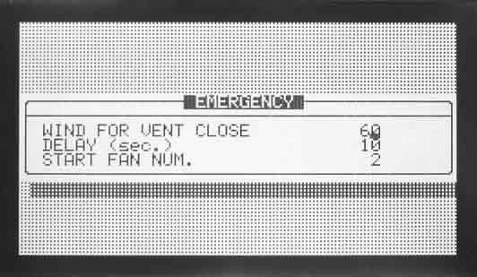 2.4 Emergency Figure 22 presents the screenshot after selection this option. The parameters are explained below. Figure 22: Emergency screenshot WIND FOR CURT.