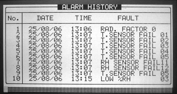 Figure 26: Alarm History screenshot 3.