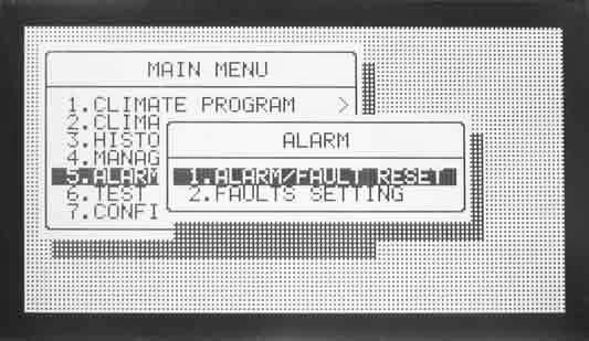 5. Alarm To reach the Alarm Menu from the Main Menu screen choose one of the following options; either press numeric key 5 or