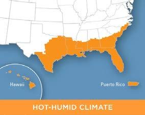 Hot-Humid Climate The hot-humid climate, represented by Dallas and Orlando, is characterized by heavy space cooling loads, and lower water heating and space heating loads.