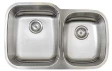 06 Decora Series Cygnet Decora series sink bowls are individually drawn from 18 gauge certified 304 18/10 stainless steel