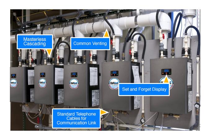 Condensing Tankless Configurations Hubbell condensing tankless water heaters are the ideal solution for water demand up to 2.5 million BTUs.